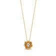 Enchanted Disney Fine Jewelry 10K Yellow Gold 1 20 CTTW Diamond Tiana Water Lily Pendant Necklace Supply