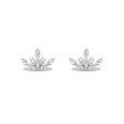 Enchanted Disney Fine Jewelry Sterling Silver with 1 5 CTTW Diamonds Frozen 2 Elsa Snowflake Stud Earrings Online now