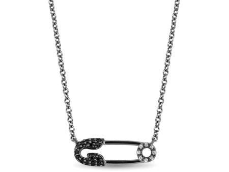 Enchanted Disney Fine Jewelry Rebel Heart Sterling Silver and Black Rhodium 1 6 CTTW Diamond Disney Cruella Live Action Necklace Hot on Sale