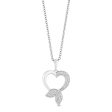 Enchanted Disney Fine Jewelry Sterling Silver with 1 5 CTTW Diamond Ariel Pendant Necklace Hot on Sale