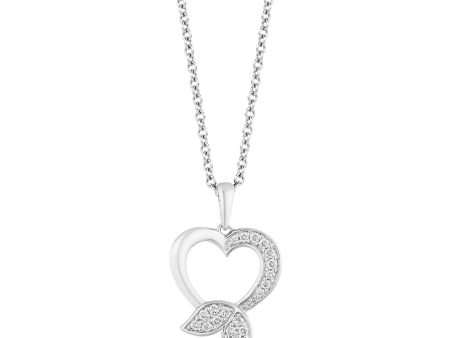 Enchanted Disney Fine Jewelry Sterling Silver with 1 5 CTTW Diamond Ariel Pendant Necklace Hot on Sale