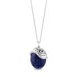 Enchanted Disney Fine Jewelry Sterling Silver with 1 20 CTTW Diamond and Lapis Moana Pendant Necklace Online now