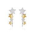 Enchanted Disney Fine Jewelry 14K Yellow Gold Over Sterling Silver 1 10 CTTW White Diamond Tinker Bell Earrings Discount