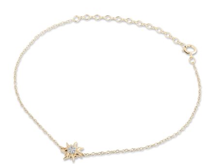 Enchanted Disney Fine Jewelry 10K Yellow Gold with Diamond Accent Rapunzel Sun Bracelet on Sale