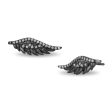 Enchanted Disney Fine Jewelry Black Rhodium over Sterling Silver 1 6 CTTW Maleficent Wings Earrings Hot on Sale