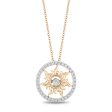 Enchanted Disney Fine Jewelry 14K Yellow Gold 1 10 CTTW Rapunzel Sun Pendant Necklace Online