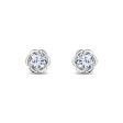 Enchanted Disney Fine Jewelry 14K White Gold with 1 3 CTTW Diamond Belle Solitaire Earrings Online now