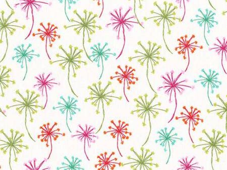 Flower Puffs Doodle Daisy Floral Fabric by the yard Cheap