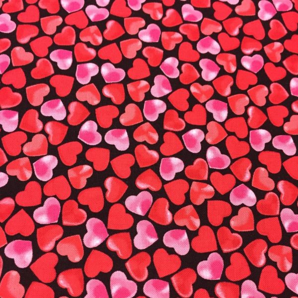 Candy Store Valentine Chocolate Hearts Candies Fabric by the yard For Sale