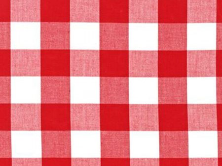 Carolina Gingham 1 inch Red Check Plaid Fabric by the yard Sale