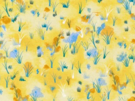 Hedgehog Village Wildflower Floral Flowers Fabric by the yard Online now