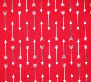 Aztec Red Line Arrow Geometric Fabric by the yard Online now