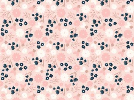 Blush by Jen Allyson Floral Daisy Fabric by the yard Hot on Sale