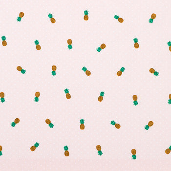 Pineapples Dots on Peach Fabric by the yard Online Sale