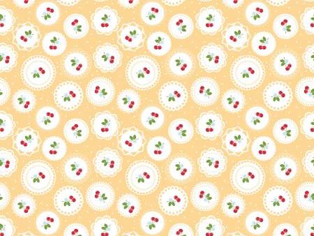 Sew Cherry 2 by Lori Holt Floral Daisy Yellow Fabric by the yard on Sale