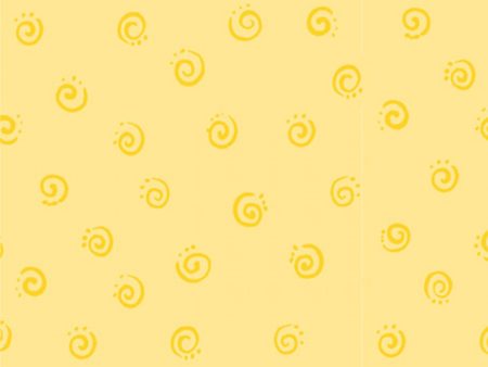 Squiggle Swirl Yellow Fabric by the yard Supply