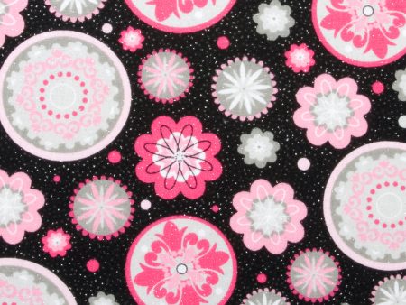 Leigh Medallions and Flowers Floral Daisy Flower Amethyst Fabric by the yard Online Sale