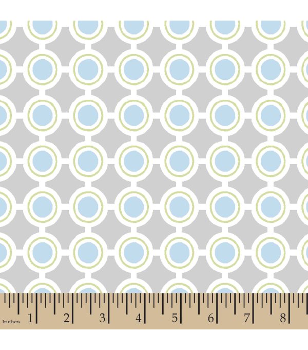 Dots Blue Gray Geometric Fabric by the yard Sale