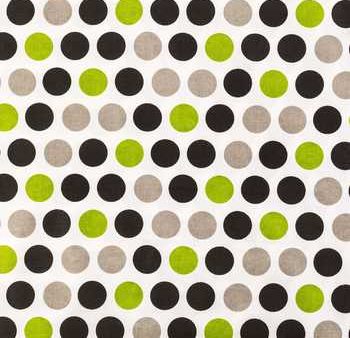 Gigi Dots Geometric Black Green Gray Fabric by the yard Online Hot Sale