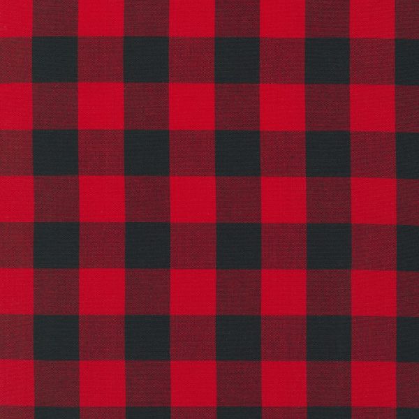 Carolina Gingham 1 inch Scarlet Buffalo Check Plaid Fabric by the yard For Discount