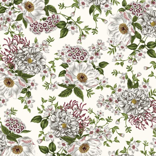 Salon Fleur Floral Hortensia Gardenia Fabric by the yard Online