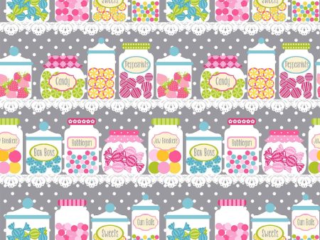 Cupcake Café by Laura Stone Candy Jar Floral Berry Fabric by the yard Cheap