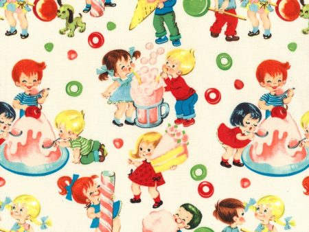 Candy Shop Lollipop Cupcakes Candies Fabric by the yard Sale