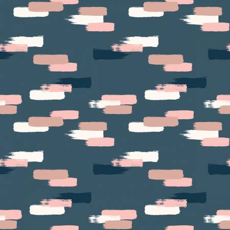 Blush by Jen Allyson Navy Blush Fabric by the yard Hot on Sale