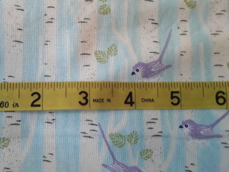 Woodland Birch and Birds Fabric by the yard Fashion