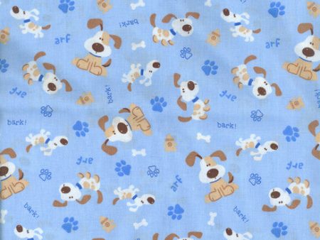 Dog Bark Puppy Dogs Animals Fabric by the yard For Discount