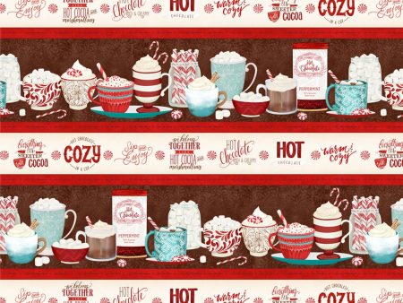 Cuppa Cocoa Coffee Marshmallow Fabric by the yard Online Hot Sale