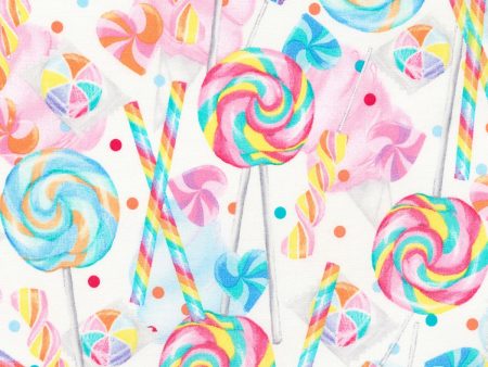 Candy Lollipop Candies Fabric by the yard Fashion