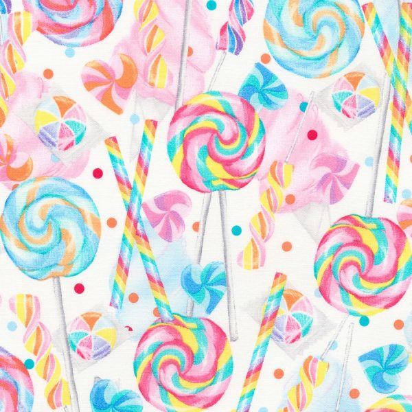 Candy Lollipop Candies Fabric by the yard Fashion