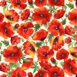 Field of Dreams Poppy Floral Poppies Fabric by the yard For Cheap