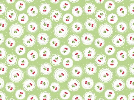 Sew Cherry 2 by Lori Holt Floral Daisy Green Fabric by the yard Online Sale