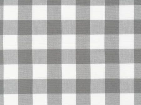 Carolina Gingham 1 inch Grey Check Plaid Fabric by the yard Supply