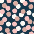 Blush by Jen Allyson Navy Blush Dots Fabric by the yard on Sale