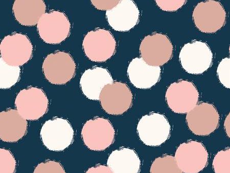 Blush by Jen Allyson Navy Blush Dots Fabric by the yard on Sale