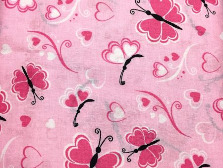 Butterflies Pink Butterfly Fabric by the yard Online now