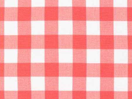 Carolina Gingham 1 inch Coral Check Plaid Fabric by the yard Hot on Sale