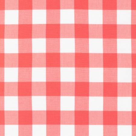 Carolina Gingham 1 inch Coral Check Plaid Fabric by the yard Hot on Sale