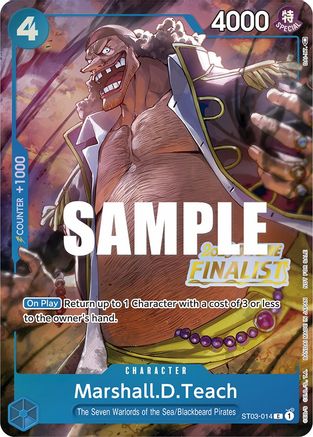 Marshall.D.Teach (Offline Regional 2023) [Finalist] (ST03-014) - One Piece Promotion Cards Foil [Promo] Supply