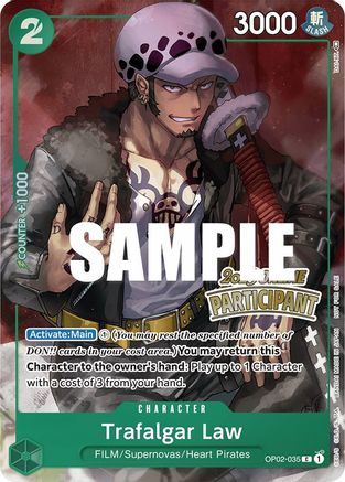 Trafalgar Law (Online Regional 2023) [Participant] (OP02-035) - One Piece Promotion Cards Foil [Promo] Discount