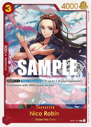 Nico Robin (Store Championship Participation Pack) (OP01-017) - One Piece Promotion Cards Foil [Promo] on Sale