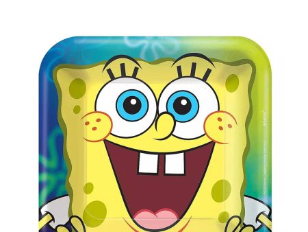 Spongebob Square Paper Plates 7in, 8pcs Supply