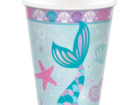 Shimmering Mermaids Paper Cups 9oz,8pcs Hot on Sale