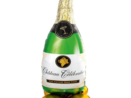 Bubbly Wine Bottle AirLoonz Foil Balloon 83x139cm For Cheap