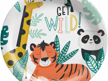 Get Wild Birthday Paper Plates, 9in, 8pcs Sale