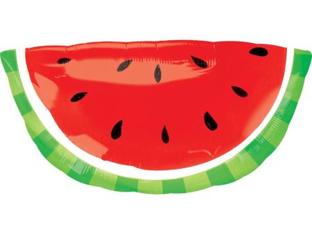 Watermelon SuperShape Foil Balloon 32 x 16 in Online now