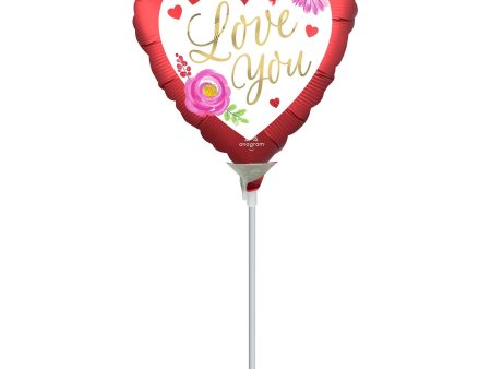 Love Watercolor Floral Foil Balloon 23cm Cheap